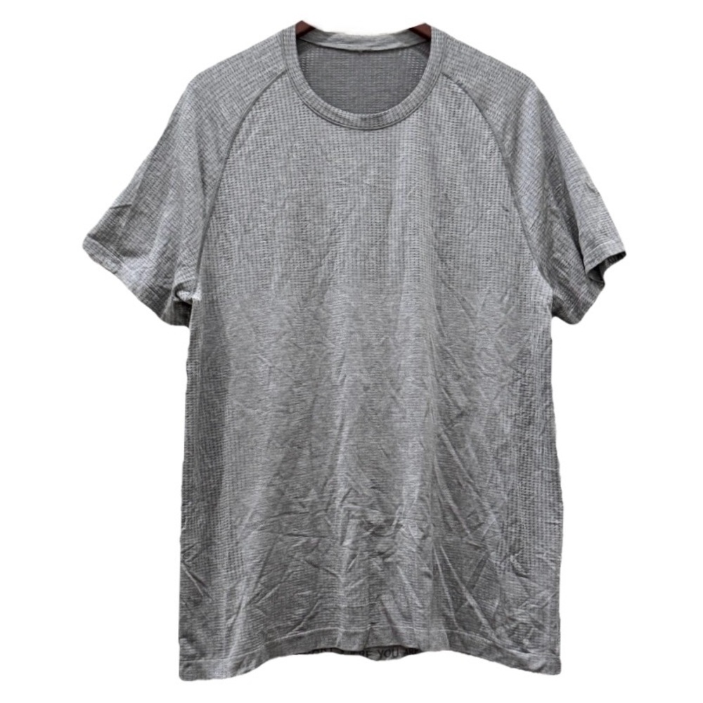 LULULEMON Metal Vent Tech Gray Short Sleeves Men’s Athletic Shirt Size XL